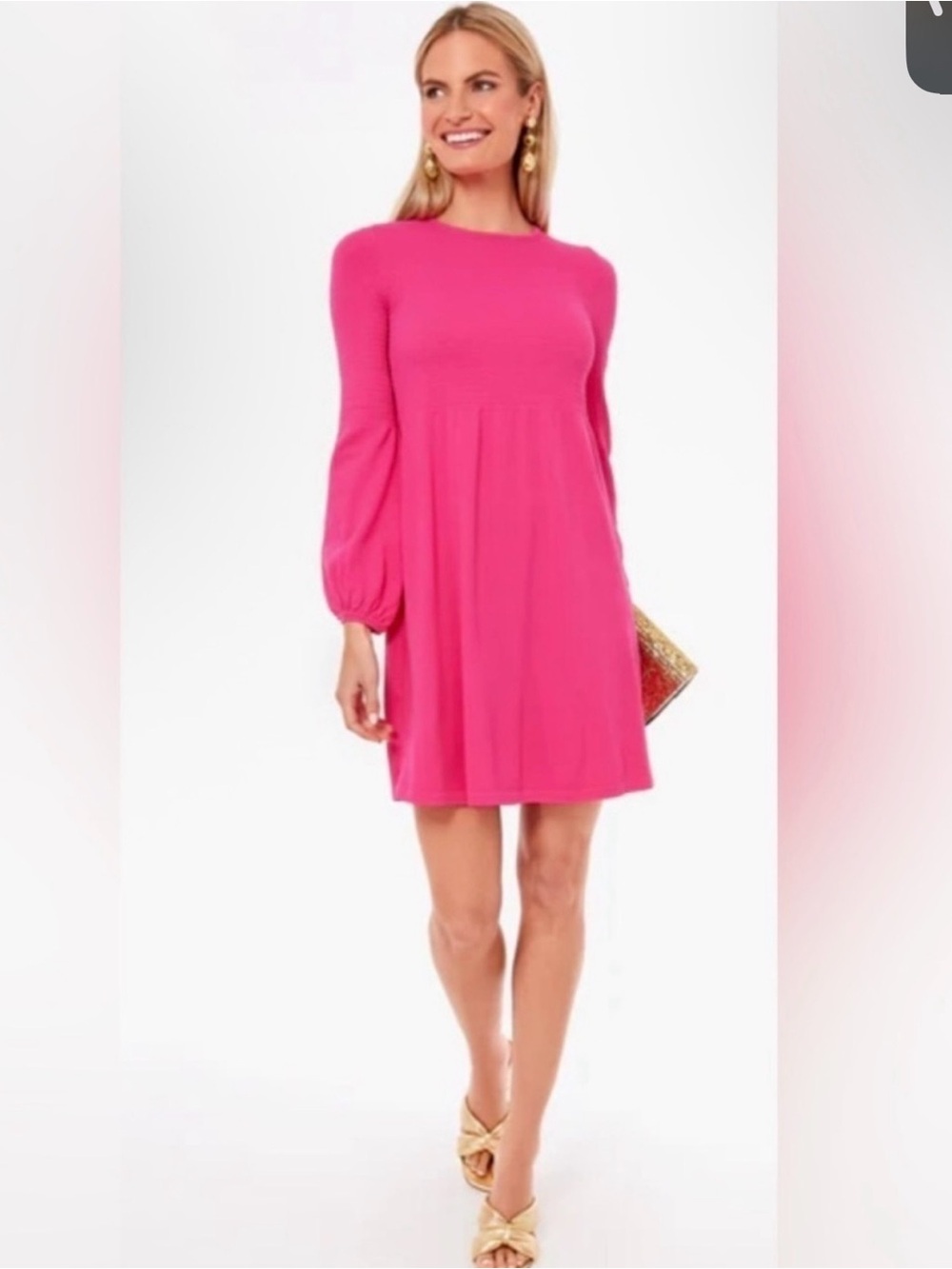 Tuckernuck Pomander Place Pink Lennox Long- Sleeve Dress Medium